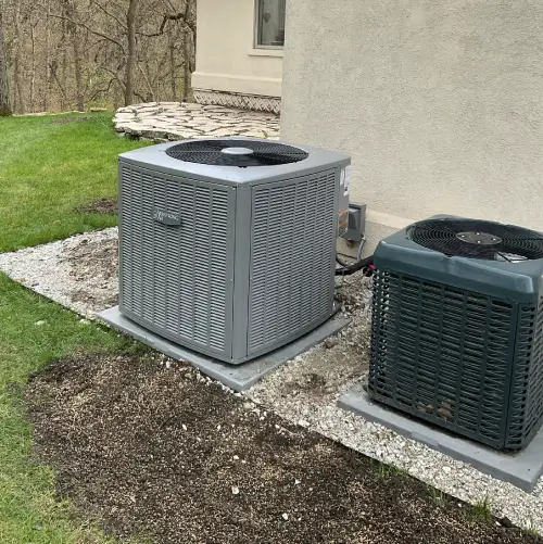 Dye Plumbing & Heating HVAC residential unit in Northwest Indiana